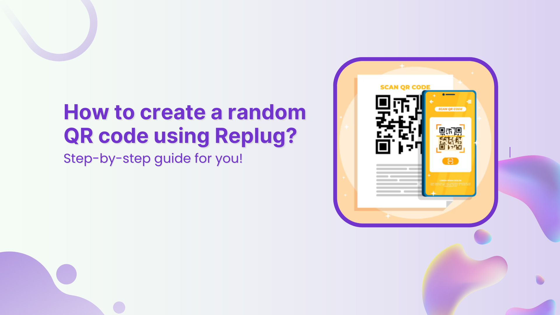 How to create a random QR code using Replug?